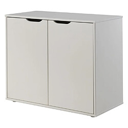 Vipack Armoire de rangement à 2 portes Pino Bois Blanc 