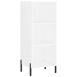 Acheter vidaXL Buffet haut Blanc 34,5x34x180 cm Bois d'ingénierie