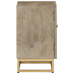 Avis Maison Chic Table de chevet, Table de Nuit, Meuble de Rangement 40x30x50 cm bois massif manguier et fer