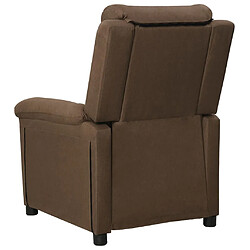 Acheter vidaXL Fauteuil inclinable Marron Tissu