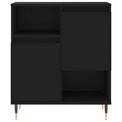 Maison Chic Buffet,Meuble de Rangement,commode pour salon,Cuisine Noir 60x35x70 cm Bois d'ingénierie -MN23105 pas cher