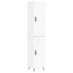 Maison Chic Buffet,Meuble de Rangement,commode pour salon,Cuisine Blanc 34,5x34x180 cm Bois d'ingénierie -MN90628