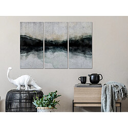 Decoshop26 Tableau toile de décoration murale impression premium en partie sur châssis en bois motif Mountain Surface of the Lake (3 Parts)120x80 cm 11_0013542