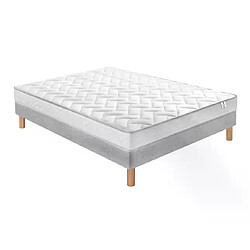 Ensemble Douces Nuits Mawi Mousse 25 kg/m3 + Sommier Base Ferme 80x190