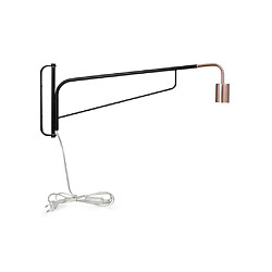 Acheter Vente-Unique Applique murale orientable en métal courbé- L. 65 x P. 10 x H. 25 cm - Noir et cuivré - COLWOOD