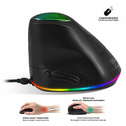 Spirit of Gamer Souris Ergonomique Design LED RGB PRO M60 6500dpi 6 boutons