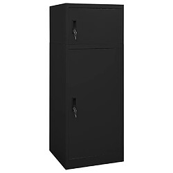 vidaXL Armoire à selles Noir 53x53x140 cm Acier