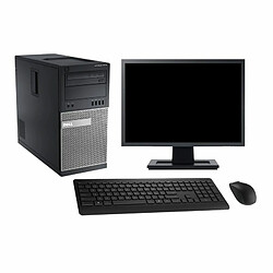 PC Tour Dell OptiPlex 9010 Ecran 27" i3-3220 RAM 8Go SSD 480Go Windows 10 Wifi - Occasion