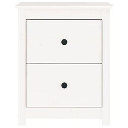 Avis Maison Chic Table de chevet Table de Nuit Meuble de Rangement Blanc 50x35x61,5 cm Bois de pin massif