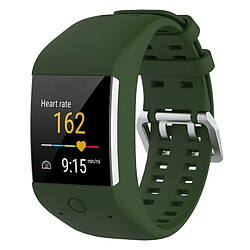 Wewoo Bracelet pour montre connectée Dragonne Sport en silicone POLAR M600 Vert armée 