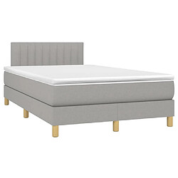 Acheter Sommier à lattes et matelas LED,Cadre à lattes de lit pour Adulte Gris clair 120x200 cm Tissu -MN85643