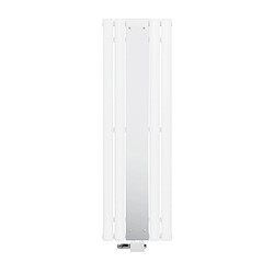 LuxeBath Radiateur avec miroir 450x1600 mm blanc moderne avec raccord central universel