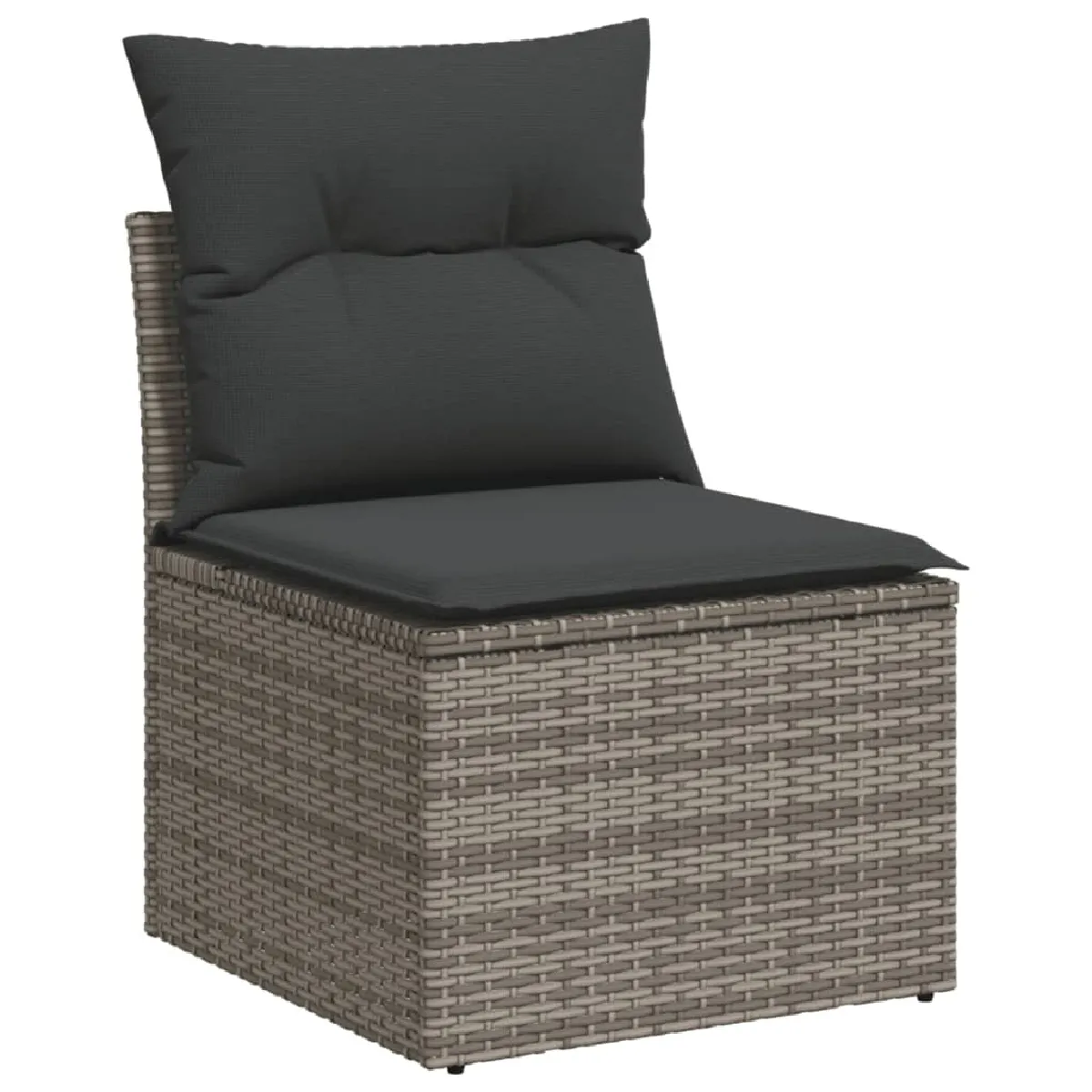 Avis Maison Chic Salon de jardin avec coussins 10 pcs, Ensemble Tables et chaises de jardin, gris résine tressée -GKD391024