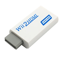 Adaptateur Audio Vidéo De Sortie Convertisseur Wii Vers HDMI Avec Sortie Audio 3,5 Mm Blanc