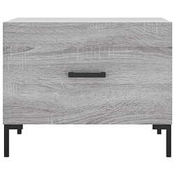 Acheter vidaXL Table basse Sonoma gris 50x50x40 cm Bois d'ingénierie