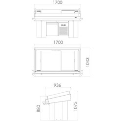 Comptoir Réfrigéré à Poisson en Inox - L 1700 mm - Combisteel