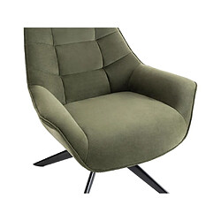 Acheter Vente-Unique Fauteuil pivotant en tissu vert olive CANATO