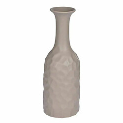 Paris Prix Vase Déco en Céramique Martelé 30cm Taupe