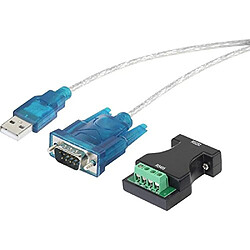 Adaptateur USB 1.1 renkforce 29039C189 - [1x SUB-D mâle 9 pôles, Borne de polarité - 1x USB 1.1 type A mâle] - 0.75 m -