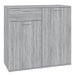 Maison Chic Buffet,Meuble de Rangement,commode pour salon,Cuisine Sonoma gris 80x36x75 cm Bois d'ingénierie -MN27167