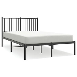 Maison Chic Lit adulte - Cadre de lit métal avec tête de lit,Structure du lit Contemporain pour chambre noir 120x190 cm -MN75941