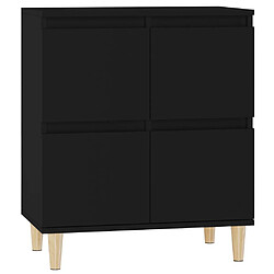 Maison Chic Buffet,Meuble de Rangement,commode pour salon,Cuisine Noir 60x35x70 cm Bois d'ingénierie -MN24744