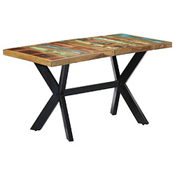 vidaXL Table à manger 140x70x75 cm Bois de récupération massif