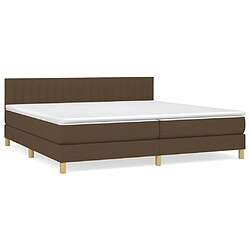 Maison Chic Structures de lit + matelas,Lit à sommier tapissier avec matelas Marron foncé 200x200 cm -MN75130