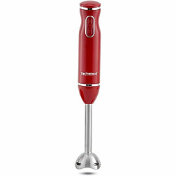 NC Mixeur Plongeant 600W Rouge Pied et Lame en Acier Inoxydable 2 Vitesses