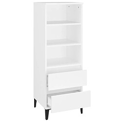 Avis vidaXL Buffet haut Blanc 40x36x110 cm Bois d'ingénierie