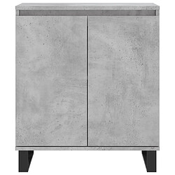 Maison Chic Buffet,Meuble de Rangement,commode pour salon,Cuisine Gris béton 60x35x70 cm Bois d'ingénierie -MN66319 pas cher