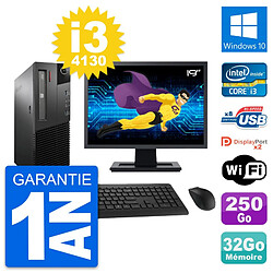 PC Lenovo M93p SFF Ecran 19" Intel i3-4130 RAM 32Go Disque 250Go Windows 10 Wifi - Occasion