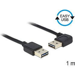 DeLock USB-A - USB-A 1 m Noir (83464)