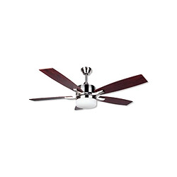 Ventilateur de Plafond avec Lumière Obergozo CP 79132 60W Argenté Marron