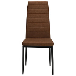 Avis Maison Chic Lot de 4 Chaises à manger,Chaise pour cuisine marron tissu -MN54845