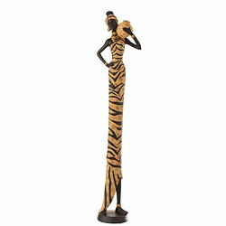 Paris Prix Statue Déco Africaine Zèbre 84cm Noir & Marron 