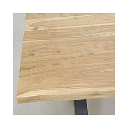 Avis Aubry Gaspard Table rectangulaire en acacia pied X L 200 Ep. 35mm.