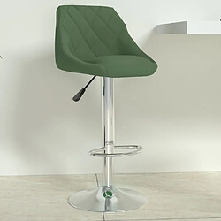 vidaXL Tabouret de bar Vert foncé Velours