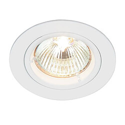 Saxby Downlight encastré à 1 lumière, blanc brillant, GU10 