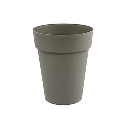 Pot de fleur rond Toscane Ø 44 x H.53 cm - Taupe - Eda 