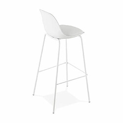 Acheter Mes Lot de 2 tabourets de bar H75 cm blanc - ADRYA