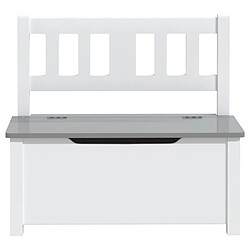 Acheter Maison Chic Banc de rangement | Meuble de rangement d'Entrée | Coffres d'Intérieur pour enfants Blanc et gris 60x30x55 cm MDF -MN58980