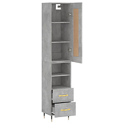 Acheter Maison Chic Buffet,Meuble de Rangement,commode pour salon,Cuisine Gris béton 34,5x34x180 cm Bois d'ingénierie -MN79235