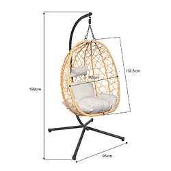 Concept Usine Fauteuil suspendu effet rotin CUZCO