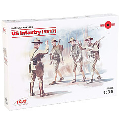 ICM 035689?1/35 WWI Us Infanterie, 4 Figurines en Plastique modèle Kit