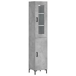 Maison Chic Buffet,Meuble de Rangement,commode pour salon,Cuisine Gris béton 34,5x34x180 cm Bois d'ingénierie -MN26313