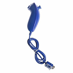 Outad Manette 2 en 1 Motion Plus Remote Nunchuck + Housse pour Nintendo Wii - Wii U Bleu foncé