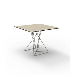 VONDOM Table FAZ Inox - 80 x 80 cm - écru