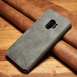 Etui en PU style rétro gris pour votre Samsung Galaxy S9