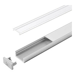 HS ROWE Profil encastré en aluminium D clair L 3000 mm, Profil